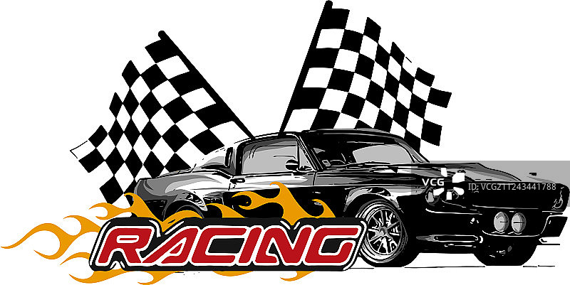 火焰肌肉车图片素材