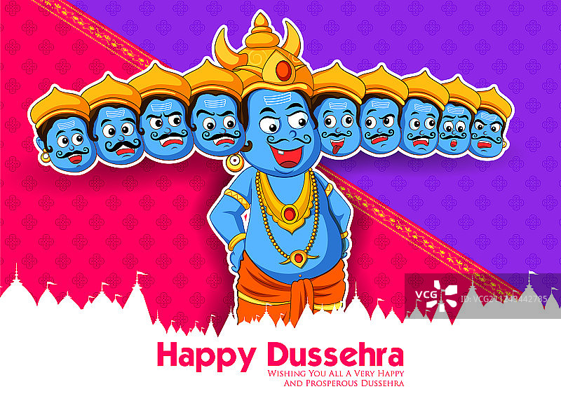 十头罗波那 Navratri 节图片素材