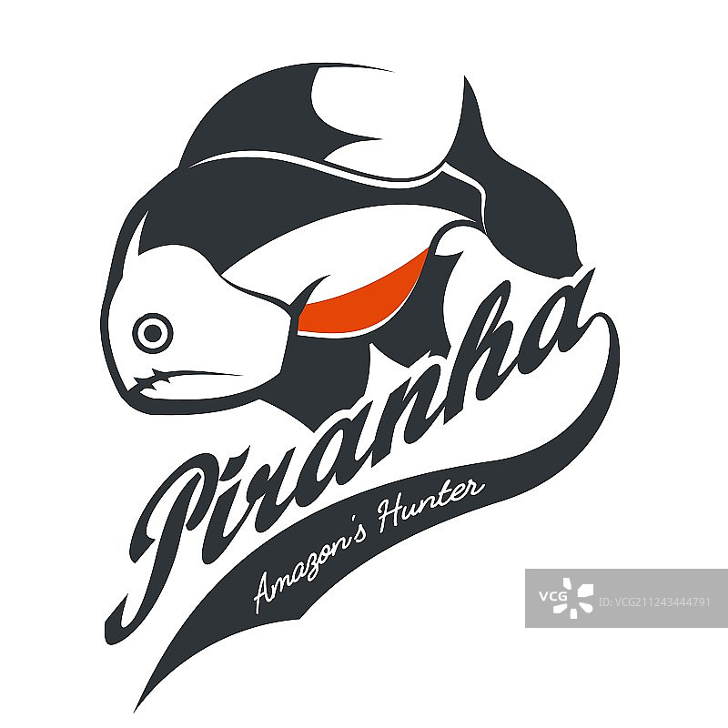 复古Grunge风格食人鱼T恤印花图片素材