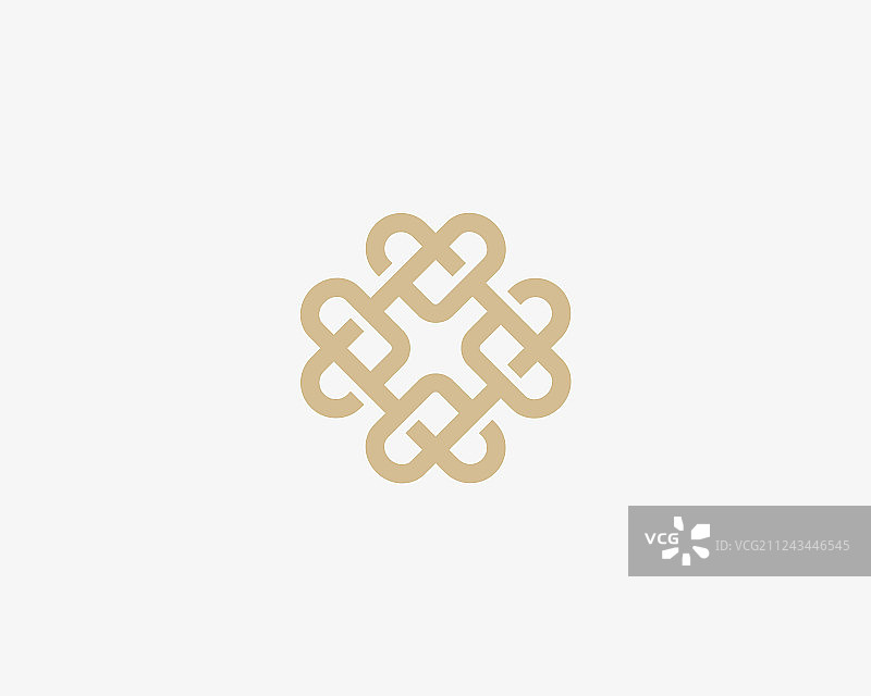 抽象线条心形装饰标志图片素材