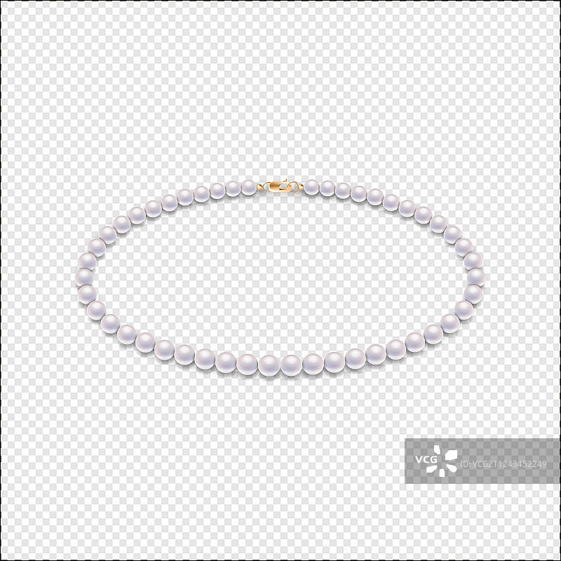 逼真珍珠项链特写图标图片素材