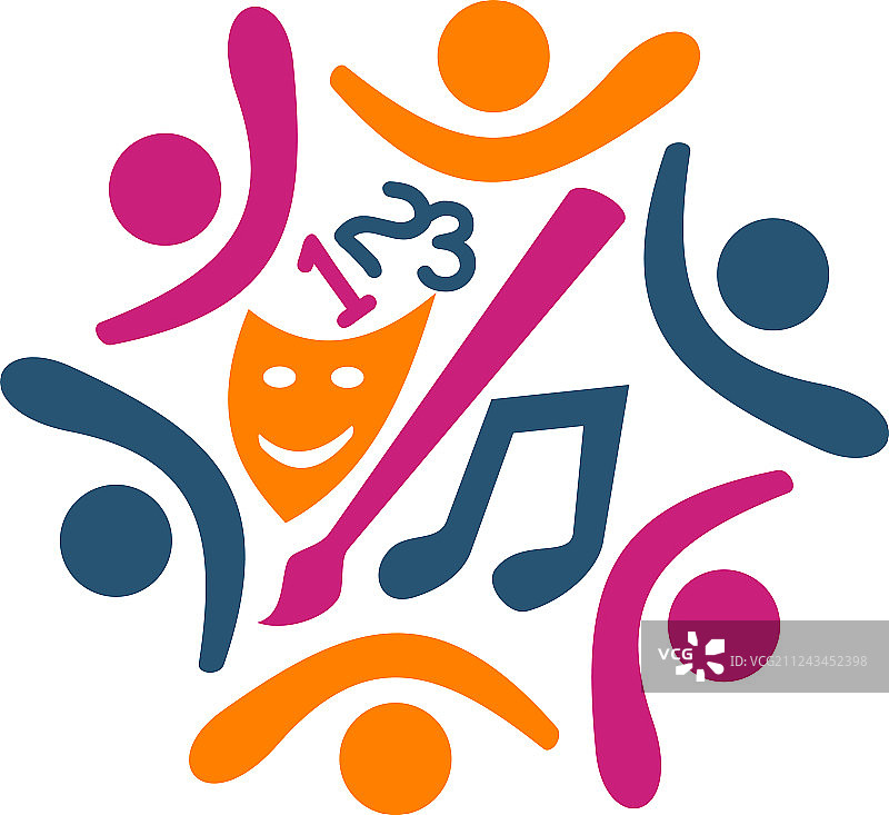 剧院计数唱歌绘画图片素材