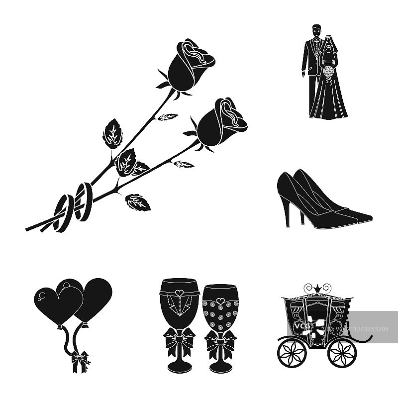 婚礼黑色图标图片素材