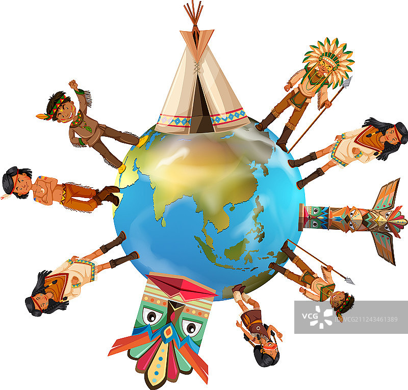 世界各地的美洲原住民图片素材