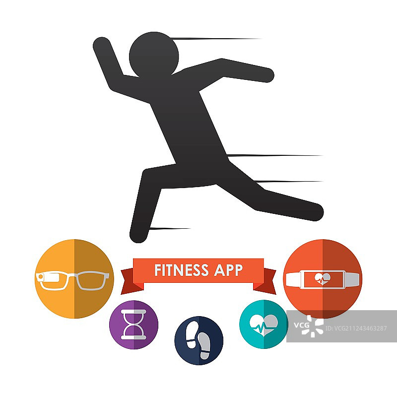 健身App技术图标图片素材
