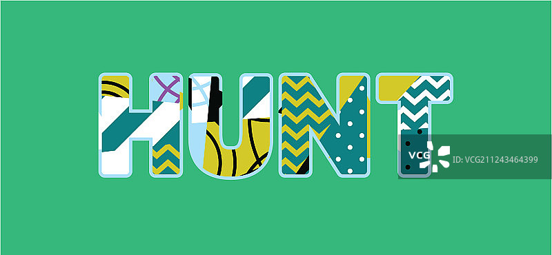 狩猎概念文字艺术图片素材