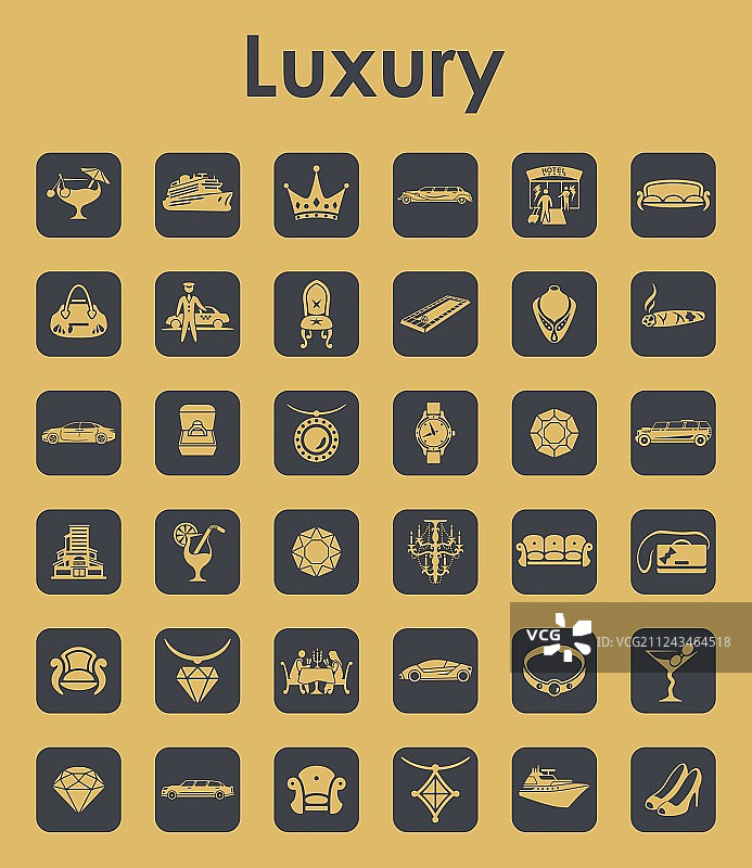 简约奢华图标合集图片素材