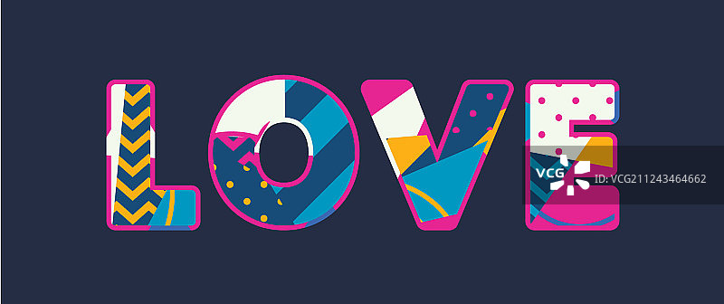 爱情概念文字艺术图片素材
