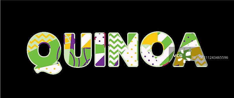 藜麦概念文字艺术图片素材