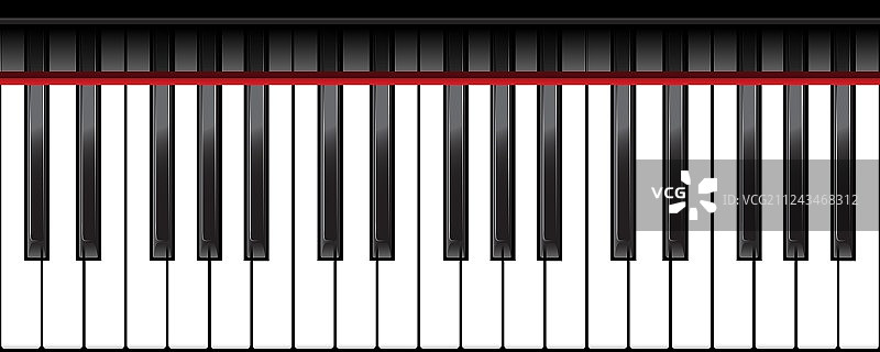 标准钢琴键盘图片素材