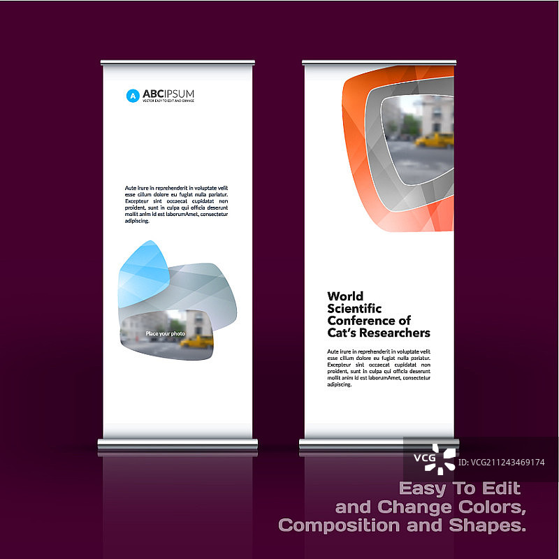 抽象业务集现代卷起来图片素材