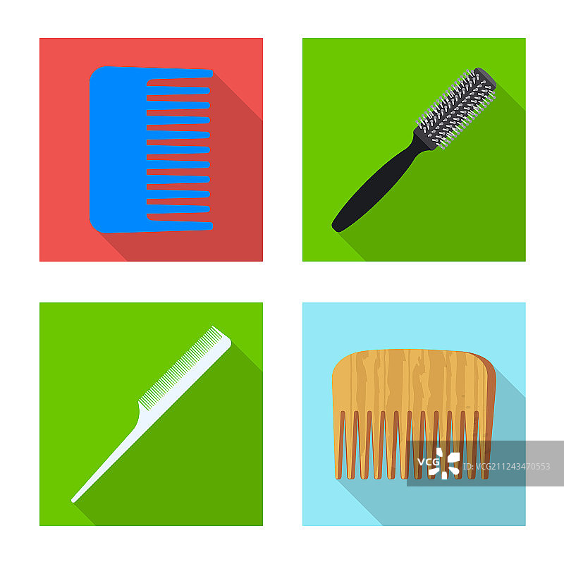 独立物体：刷子和头发标志图片素材