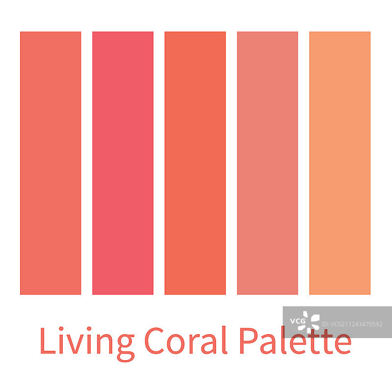珊瑚色调色板颜色渐变样本图片素材