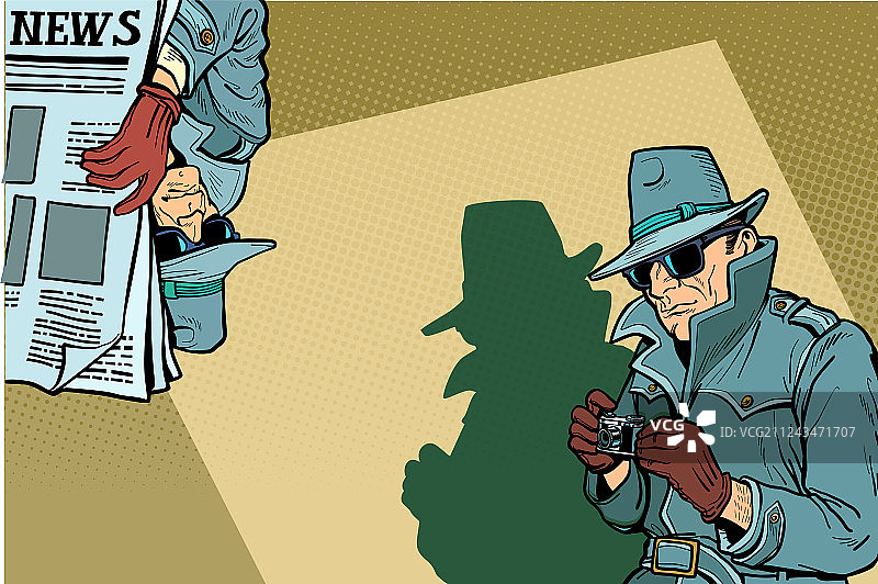 侦探间谍背景概念图片素材