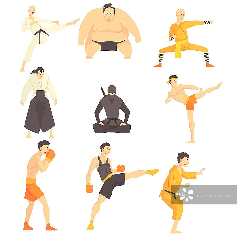 武术格斗家表演图片素材