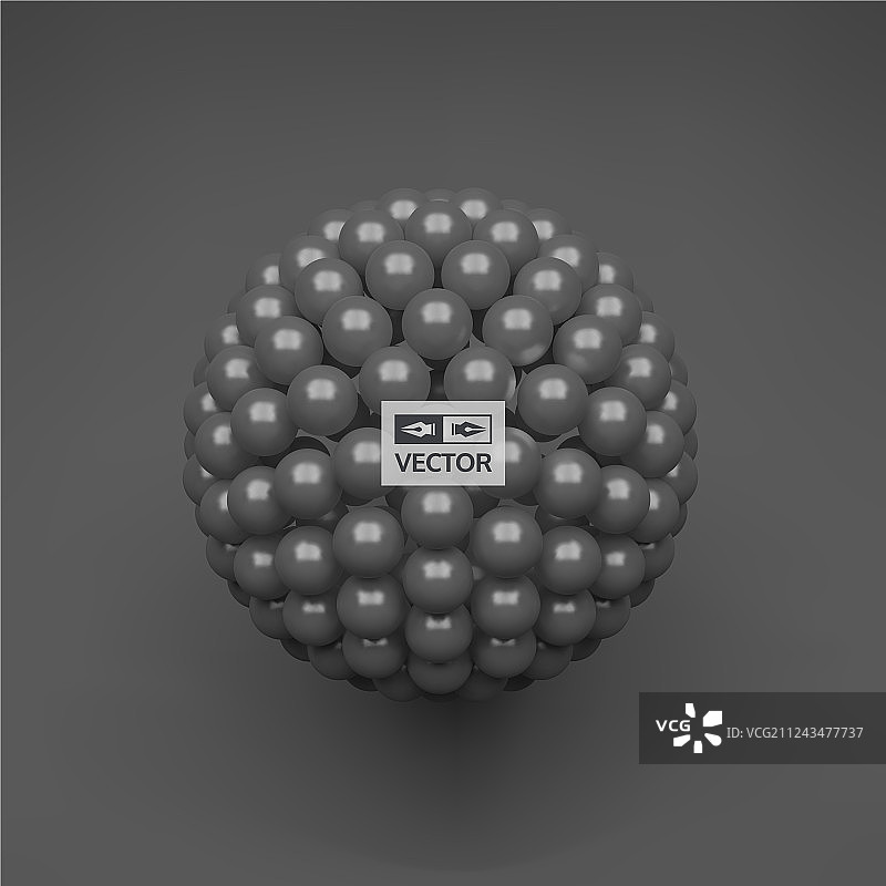 未来主义3D抽象球体组合图片素材