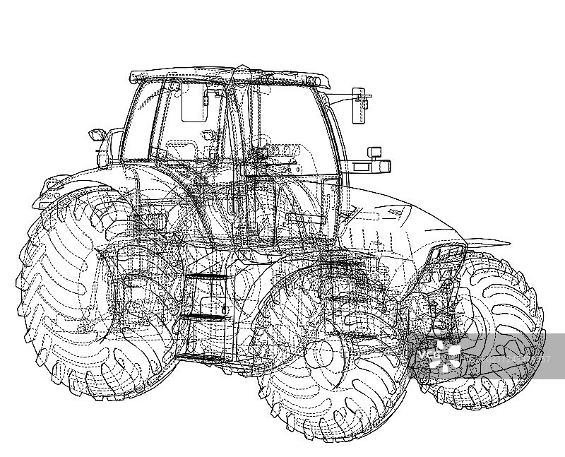 农用拖拉机概念图片素材