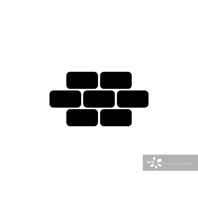 砖块砌体图标（黑白）图片素材