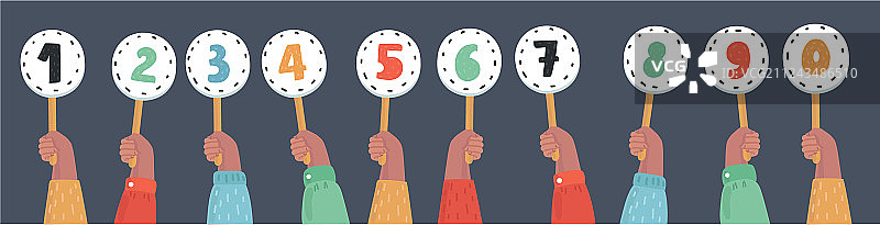 彩色手持牌面图片素材