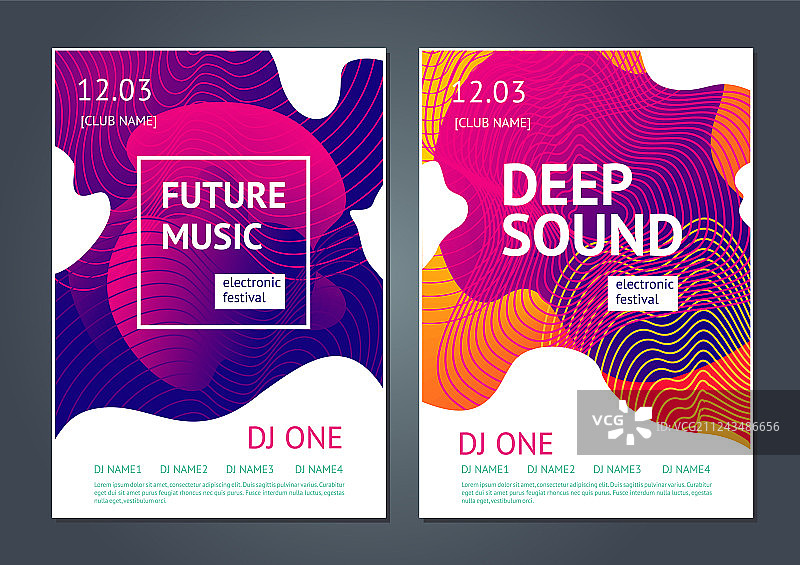 电子音乐深沉声音抽象海报图片素材