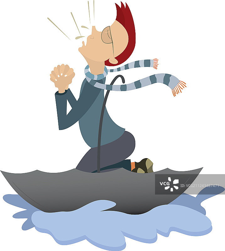 跪地祈祷的男人图片素材