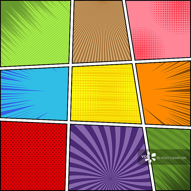 彩色漫画书模板图片素材