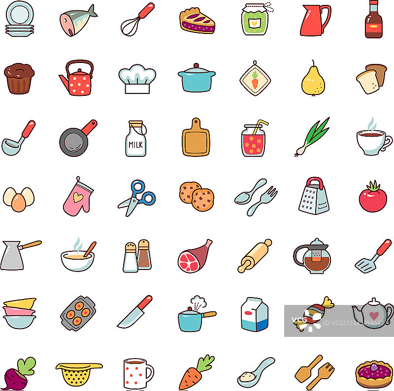 厨房图标合集图片素材