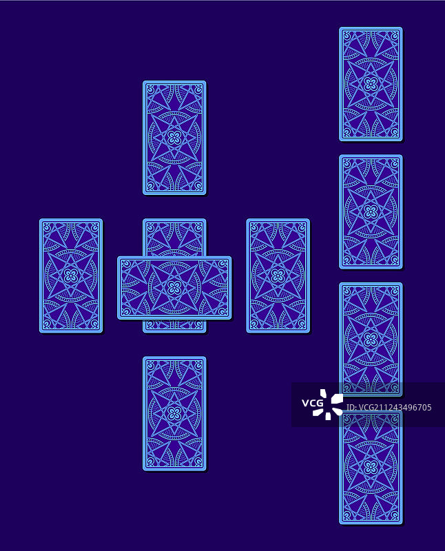 凯尔特十字塔罗牌背面图片素材