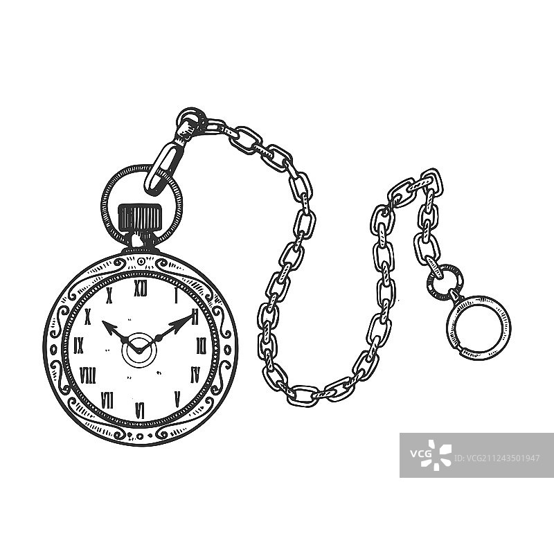 老式时钟雕刻图片素材