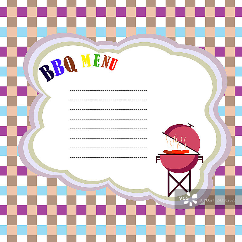 烧烤菜单页面设计元素图片素材