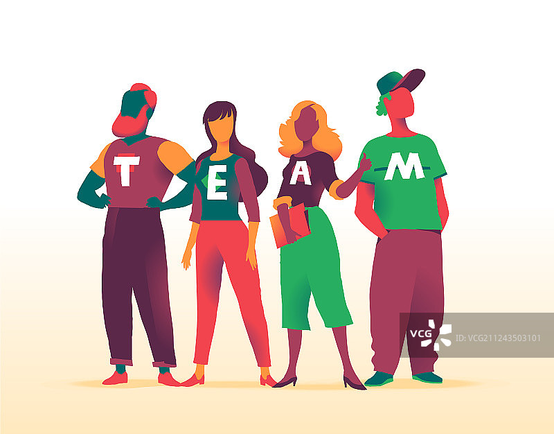 才华横溢的专业团队图片素材