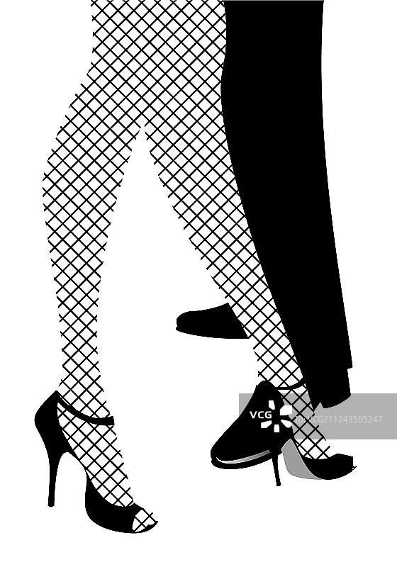 跳探戈舞的男女的腿图片素材