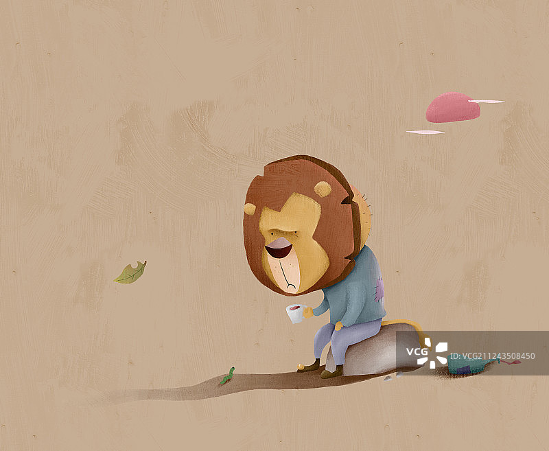 失业的狮子图片素材