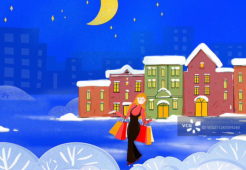 台历12月系列节日插画十一月光棍节购物狂欢冰城哈尔滨图片素材