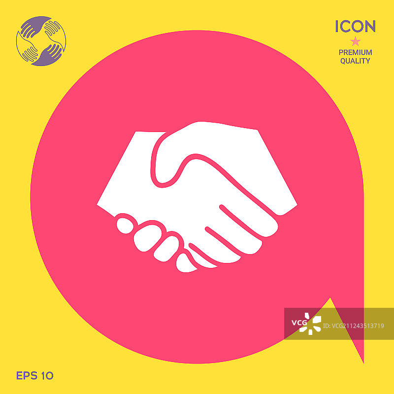 圆形握手标志图片素材