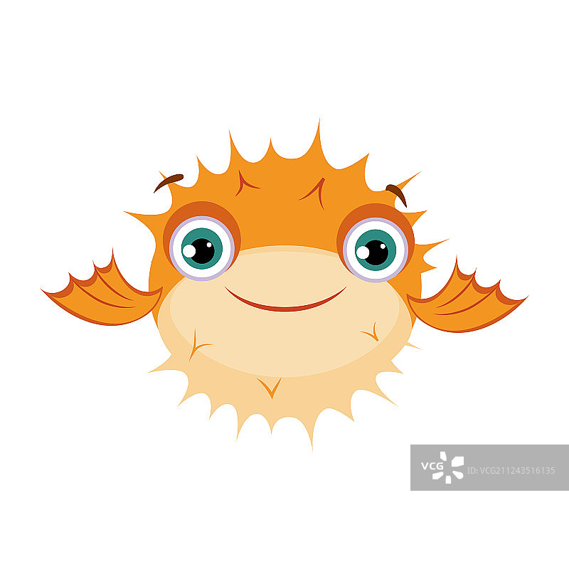 黄色河豚热带观赏鱼图片素材