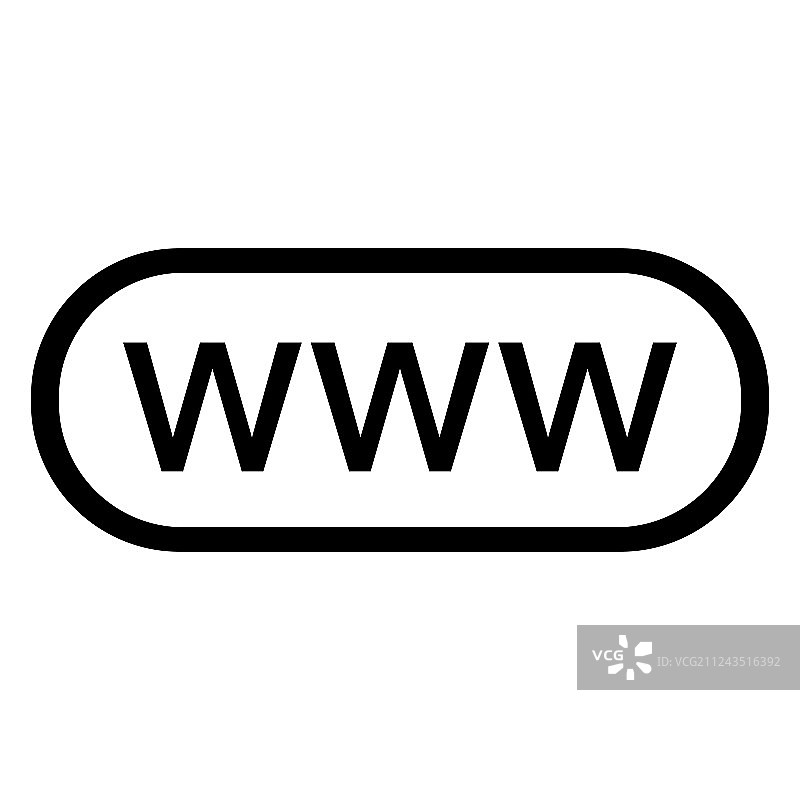 WWW图标 - 黑色图标图片素材