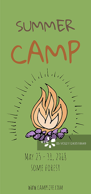 夏令营宣传单模板图片素材