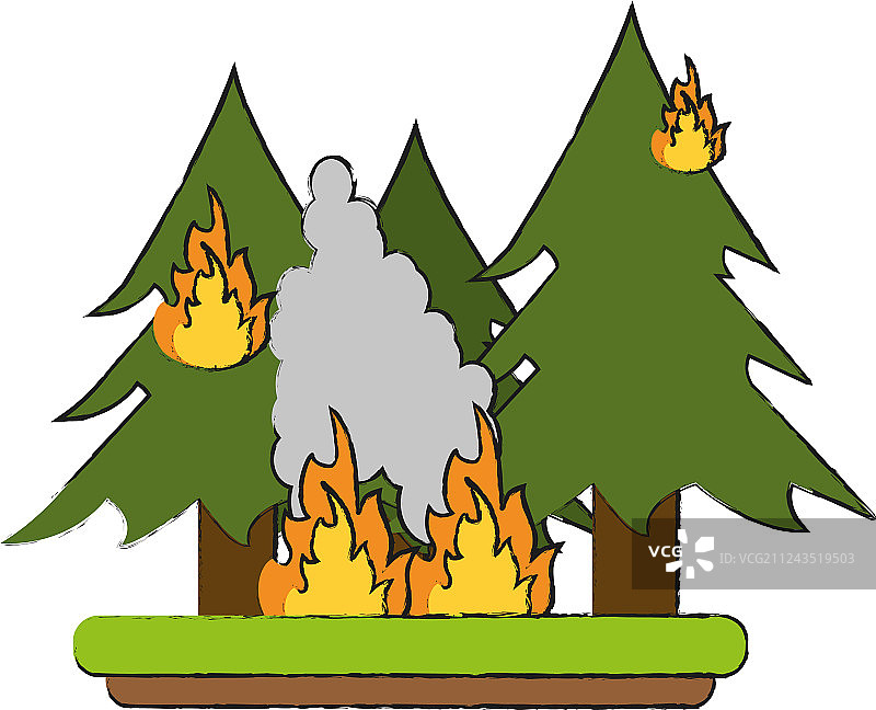 燃烧的森林图片素材