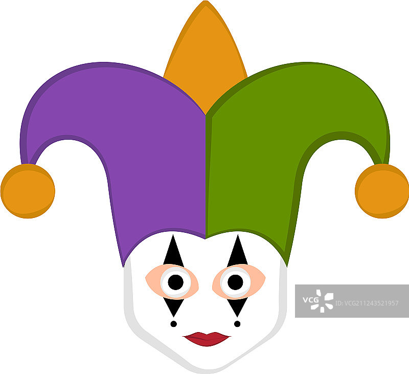 戴狂欢节装饰的男子头像图片素材