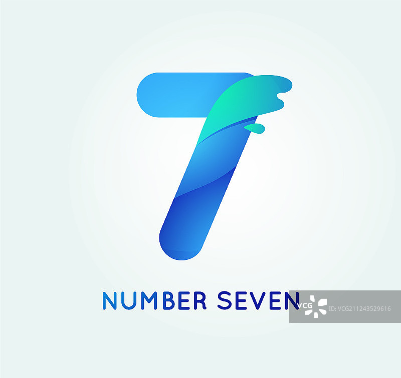 潮流造型数字7图片素材