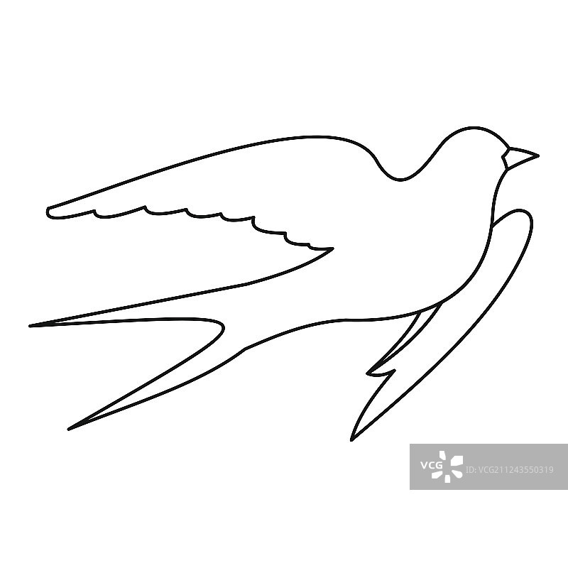 燕子图标轮廓样式图片素材