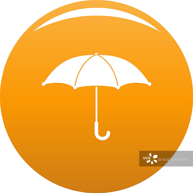 橙色雨伞图标图片素材