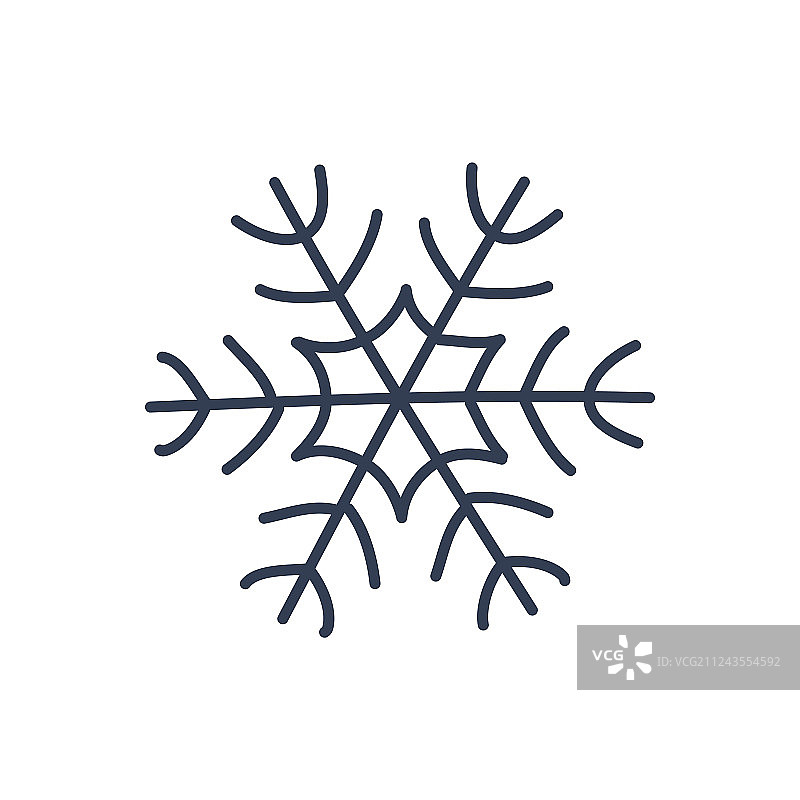 雪花图标黑色剪影雪花标志图片素材