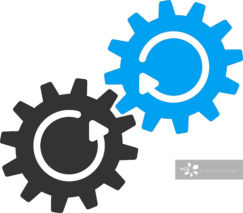 齿轮机械旋转扁平图标图片素材