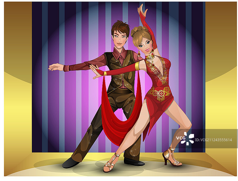 舞厅舞蹈演员图片素材