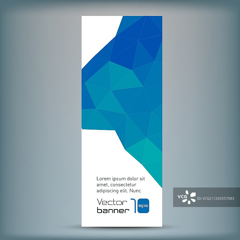 蓝色多边形现代banner图片素材