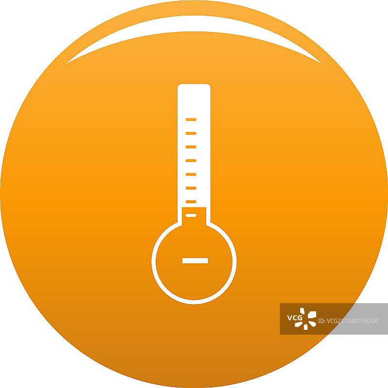 橙色低温图标温度计图片素材