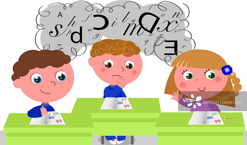 有学习障碍的孩子们图片素材