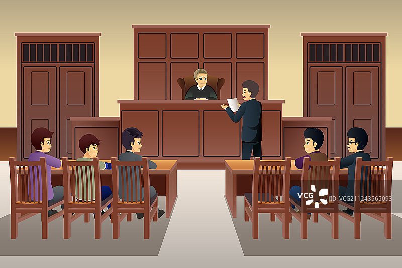 法庭场景中的人们图片素材